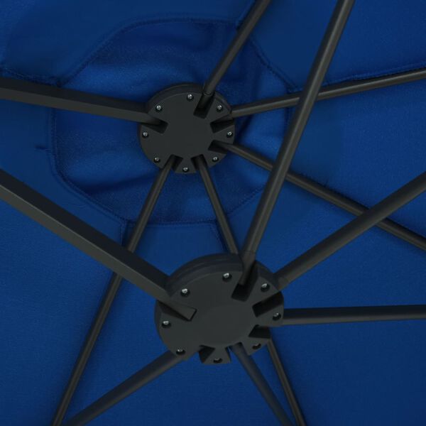 vidaXL Garden Parasol with Aluminium Pole 460x270 cm Blue