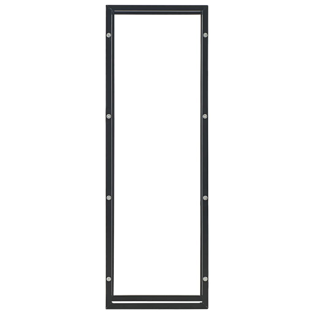 vidaXL Firewood Rack Black 50x20x150 cm Steel