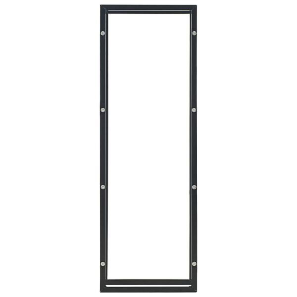 vidaXL Firewood Rack Black 50x20x150 cm Steel
