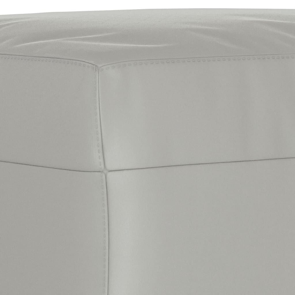 vidaXL Footstool Light Grey 60x50x41 cm Microfibre Fabric