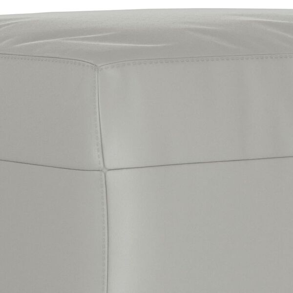 vidaXL Footstool Light Grey 60x50x41 cm Microfibre Fabric