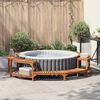 vidaXL Round Hot Tub Enclosure Surround Brown Ø275 cm