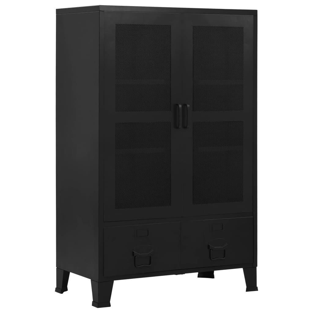 vidaXL Office Cabinet with Mesh Doors Industrial 75x40x120 cm Steel