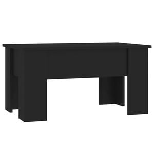 vidaXL Coffee Table Black 79x49x41 cm Engineered Wood