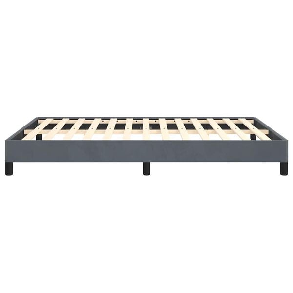 vidaXL Bed Frame without Mattress Dark Grey 137x187 cm Double Velvet