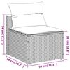 vidaXL Garden Sofas Armless with Cushions 2 pcs Beige Poly Rattan