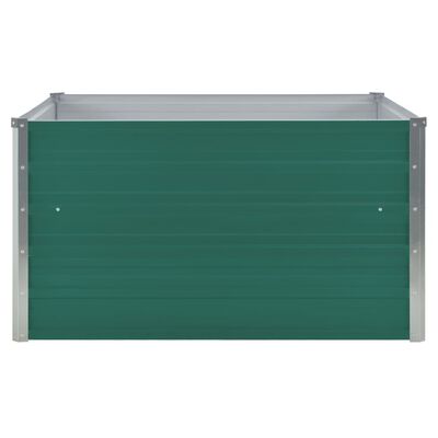 vidaXL Raised Garden Bed 100x100x45 cm Galvanised Steel Green