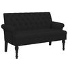 vidaXL Bench with Backrest Black 120x62x75.5 cm Fabric