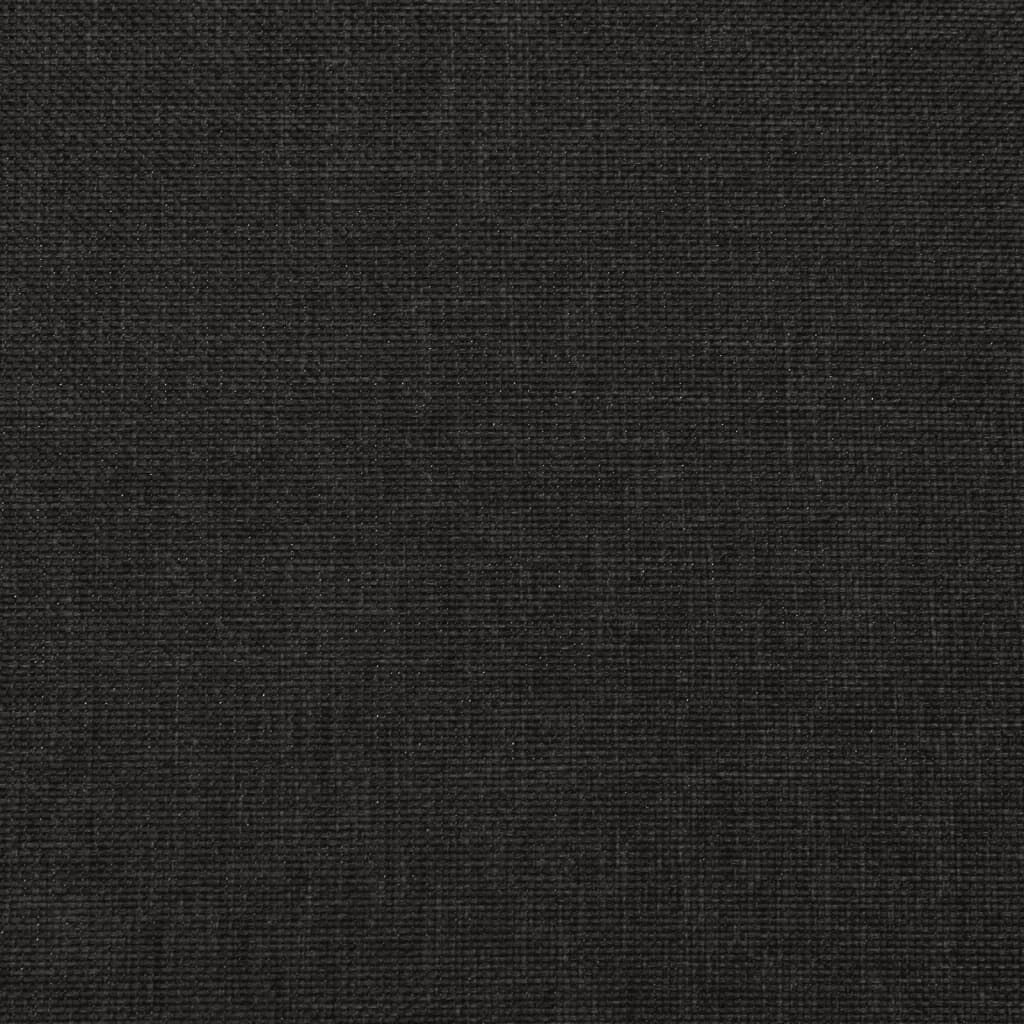 vidaXL 2-Seater Sofa Bed with Two Pillows Black Fabric