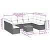 vidaXL 10 Piece Garden Sofa Set with Cushions Black Poly Rattan