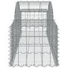 vidaXL Arched Gabion Baskets 2 pcs 200x50x40/60 cm Galvanised Iron
