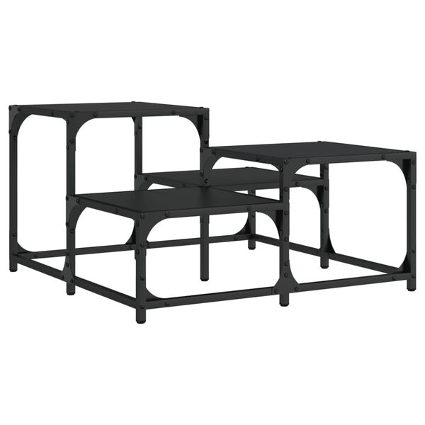 vidaXL Coffee Table Black 68x68x40 cm Engineered Wood