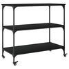 vidaXL Kitchen Trolley Black 102x50x95 cm Engineered Wood