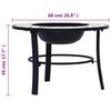 vidaXl Mosaic Fire Pit Green 68cm Ceramic