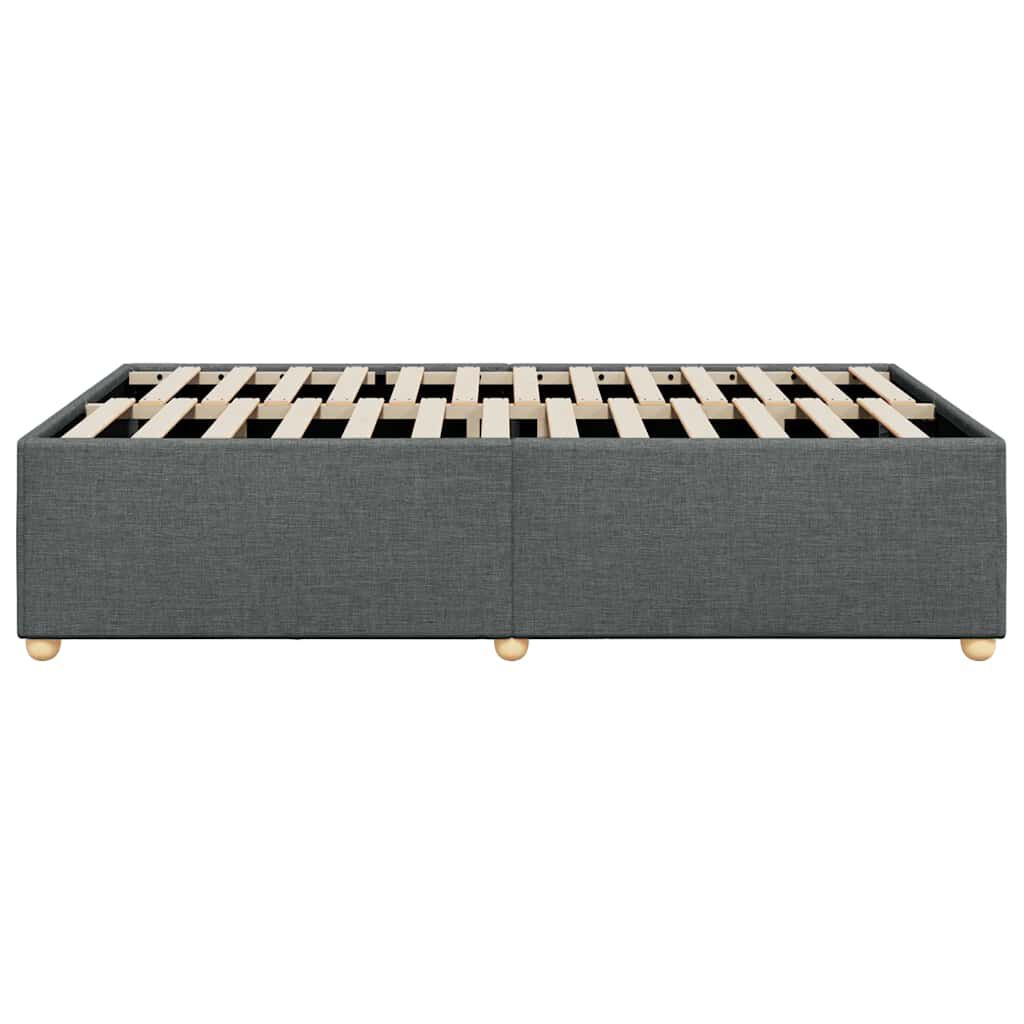 vidaXL Bed Frame without Mattress Dark Grey Full Fabric