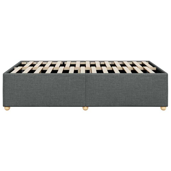 vidaXL Bed Frame without Mattress Dark Grey Full Fabric