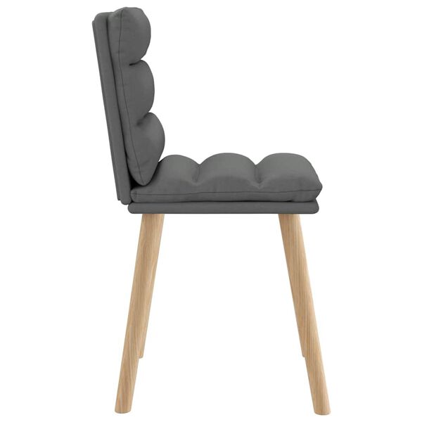vidaXL Dining Chairs 4 pcs Dark Grey Fabric