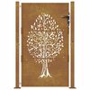 vidaXL Garden Gate 105x130 cm Corten Steel Tree Design
