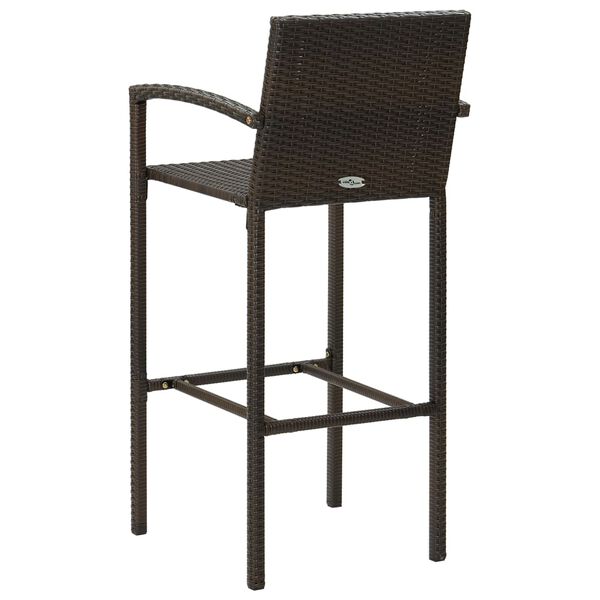 vidaXL 7 Piece Garden Bar Set Brown