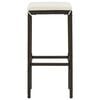 vidaXL 3 Piece Garden Bar Set with Cushions Poly Rattan Brown