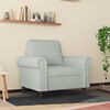 vidaXL Sofa Chair Light Grey 60 cm Velvet
