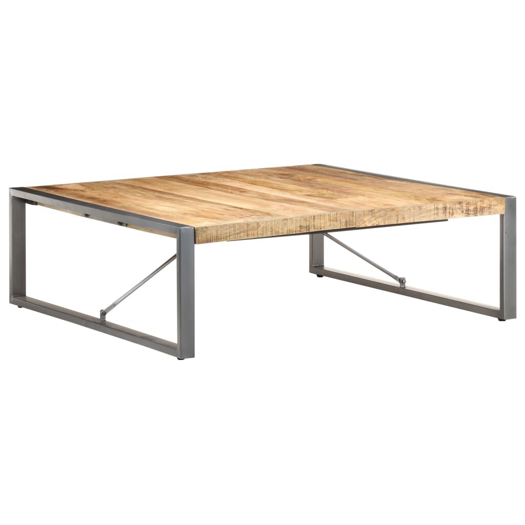 vidaXL Coffee Table 120x120x40 cm Rough Mango Wood