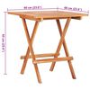 vidaXL 3 Piece Bistro Set with Cream Cushions Solid Teak Wood