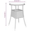 vidaXL 5 Piece Garden Bistro Set with Cushions Grey Poly Rattan