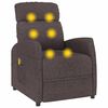 vidaXL Massage Chair Dark Brown Fabric