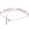 vidaXL Wall Shelf 40x40x3.8 cm Square Solid Wood Acacia Live Edge