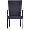 vidaXL 5 Piece Garden Dining Set Black