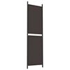 vidaXL 3-Panel Room Divider Brown 150x180 cm Fabric