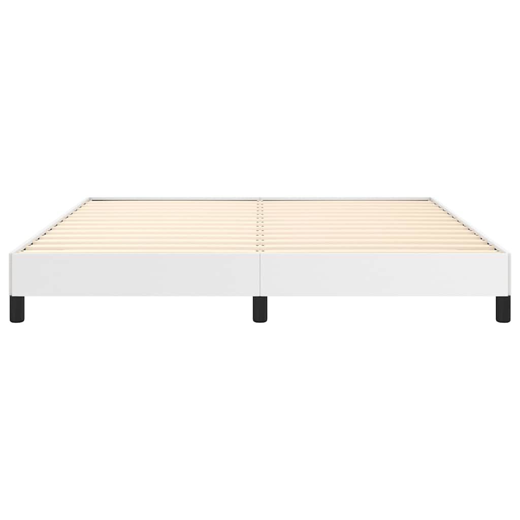 vidaXL Bed Frame without Mattress White California King Faux Leather