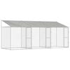 Dog Cage Silver 600 x 200 x 256 cm Galvanised Steel