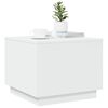 vidaXL Coffee Table with LED Lights White 50x50x40 cm