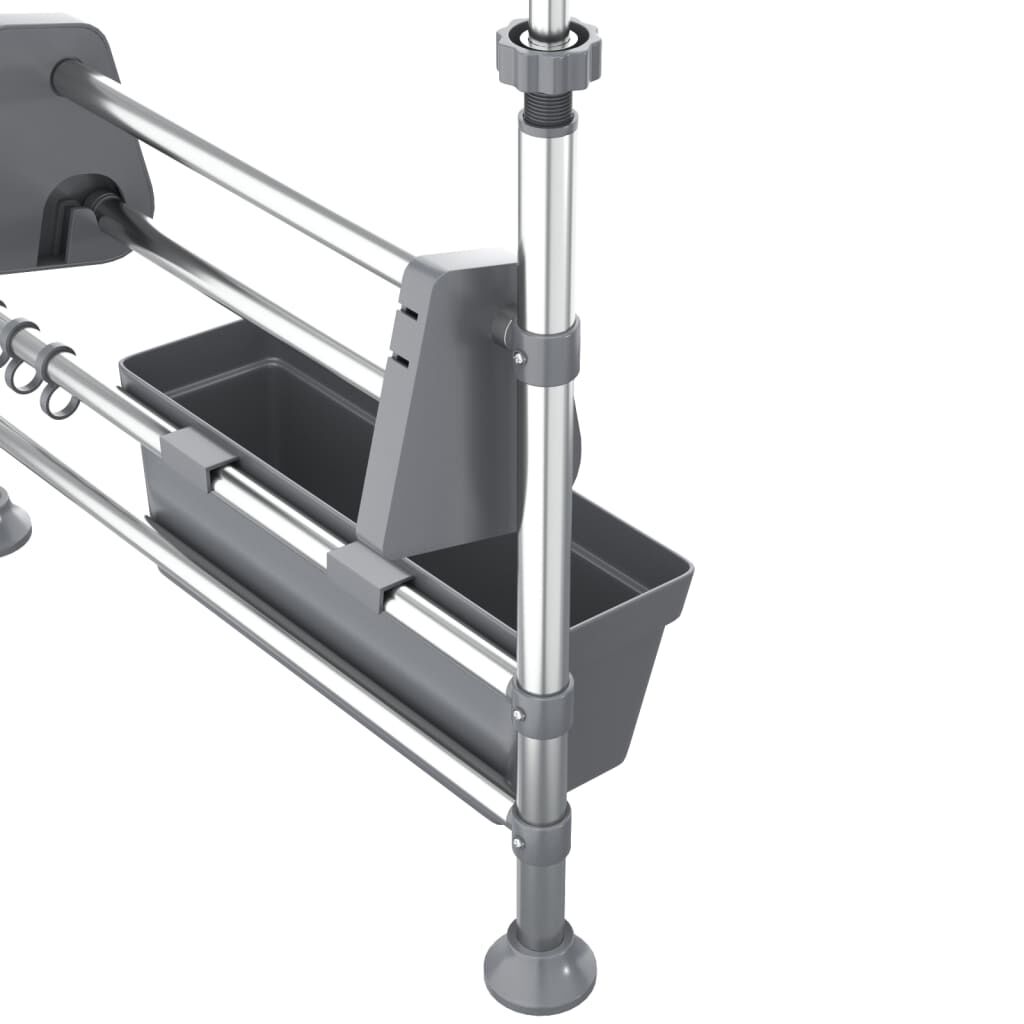 vidaXL Adjustable Kitchen Organiser Aluminium