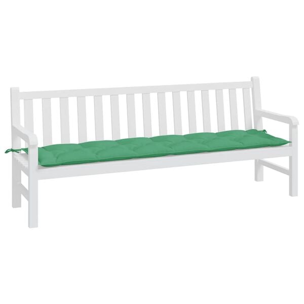 vidaXL Garden Bench Cushion Green 200x50x7 cm Oxford Fabric
