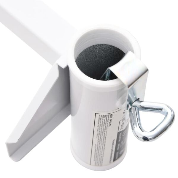 vidaXL Umbrella Clamp for Balcony White 38 mm Steel