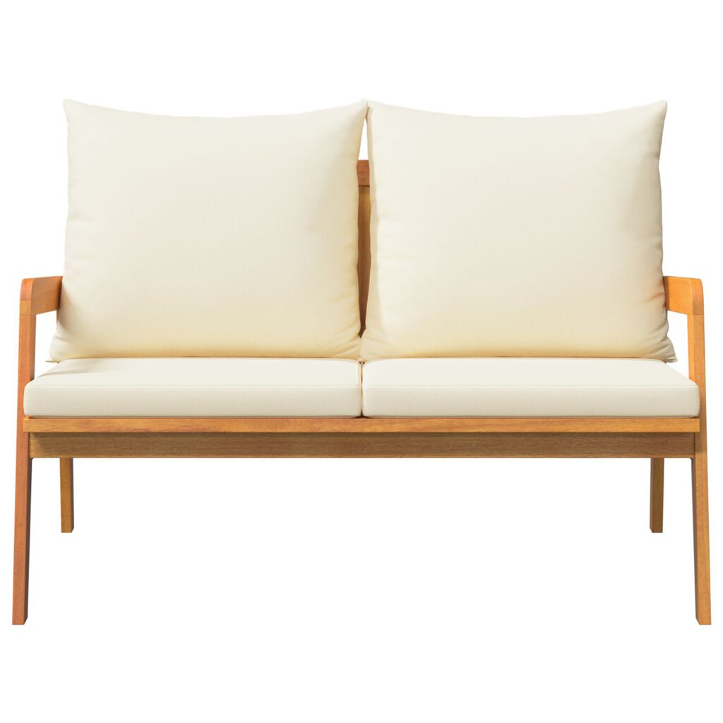 vidaXL Garden Bench with Cushions 115x65x71 cm Solid Acacia Wood