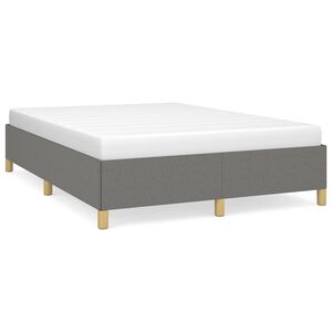 vidaXL Bed Frame without Mattress Dark Grey 152x203 cm Queen Fabric