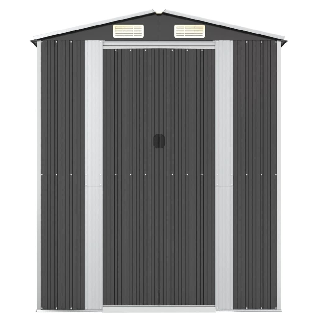 vidaXL Garden Shed Anthracite 192x108x223 cm Galvanised Steel