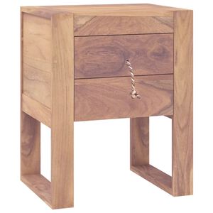 vidaXL Bedside Cabinet 40x30x50 cm Solid Teak Wood