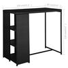 vidaXL 5 Piece Garden Bar Set with Cushions Poly Rattan Black