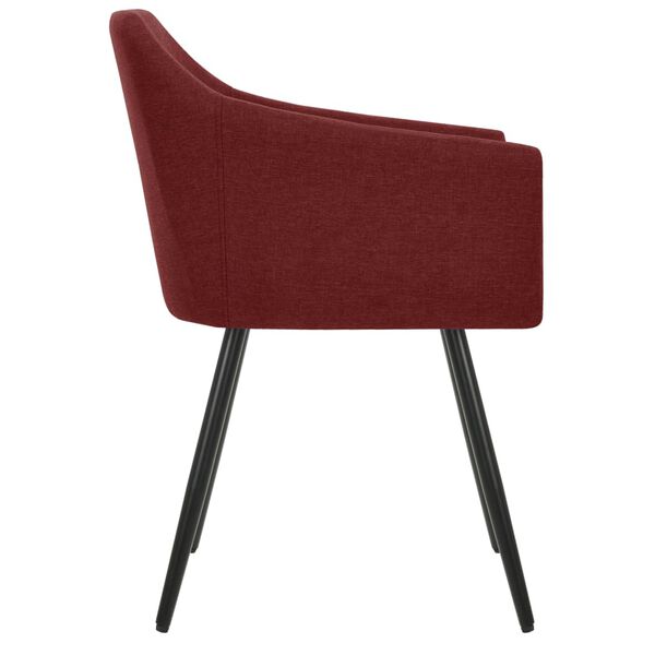 vidaXL Dining Chairs 2 pcs Wine Red Fabric