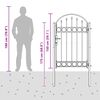 vidaXL Fence Gate with Lock Grey 100 x 150 cm Powder-Coated Steel