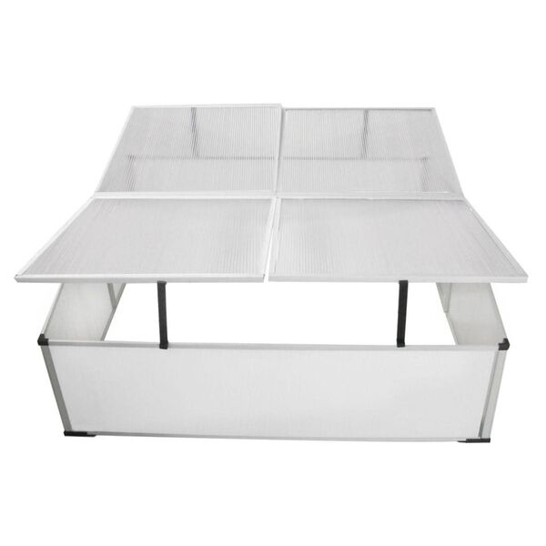 vidaXL Cold Frame 4 Lids 108x110x41 cm