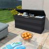 vidaXL Garden Storage Box Black 117x45x56 cm