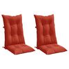 vidaXL Highback Chair Cushions 2 pcs Melange Red 120x50x7 cm Fabric