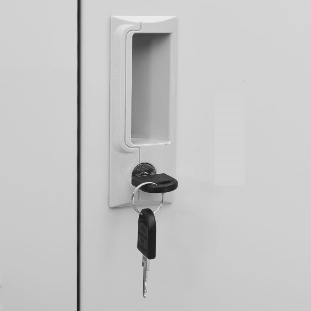 vidaXL Locker Cabinet Light Grey 90x45x92.5 cm Steel