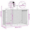 vidaXL Outdoor Dog Kennel with Roof Silver 3x1.5x2.5 m Galvanised Steel